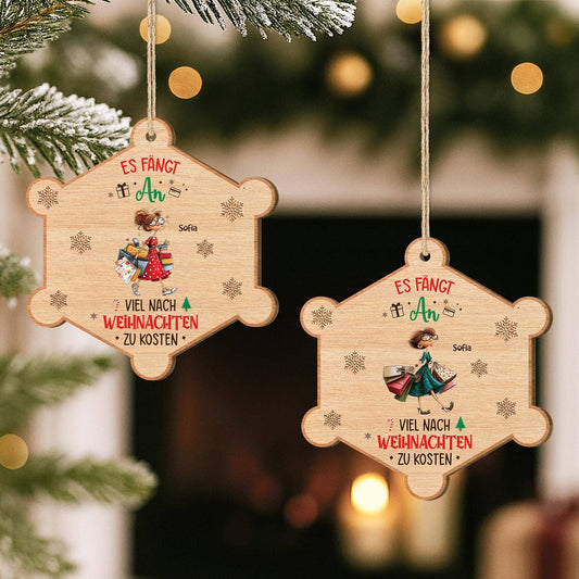 5762OGE2 es fangt an viel nach weihnachten zu kosten schnappchenjagerin personalisierte 1 schicht holz ornamente frauen 5762OTZCA_4b62c9e9 9826 40d9 aa07 4662695ae119