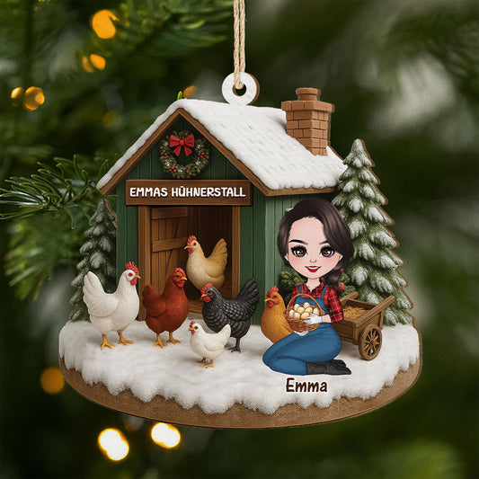 5776OGE1 huhnerstall personalisierte 1 schicht holz ornamente weihnachten frau huhn 5776O3VQA