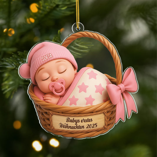 5778OGE1 3d druck effekt babys erstes weihnachten babytasche personalisierter weihnachtsschmuck acryl 5778OKLMK