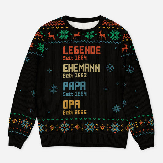 5785WGE1 legende ehemann papa opa personalisierter weihnachtspullover_ opa 5785W3HNB