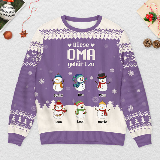 5791WGE2 dieser opa papa gehort zu schneemann personalisierter weihnachtspullover_ opa papa 5791WKZNB