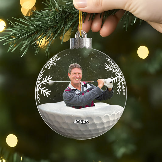 5800OGE2 golfer mit foto personalisierter weihnachtsschmuck_ acryl frauen manner 5800OKZCB