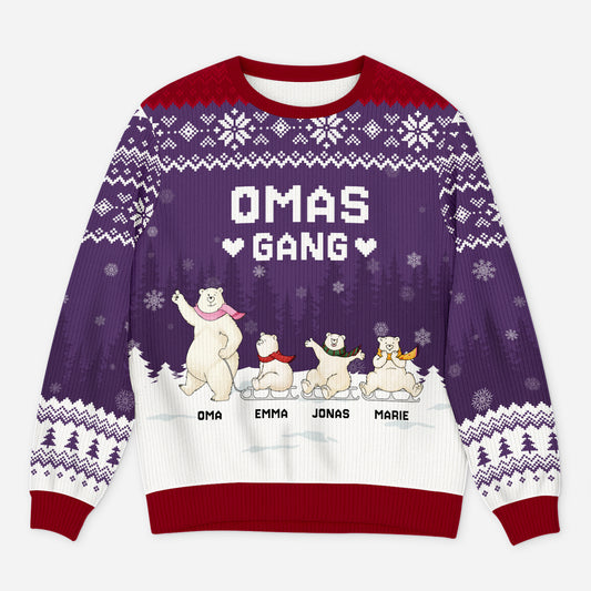 5812WGE1 omas gang bar personalisierte kreuzwortratsel weihnachtspullis_ oma 5812W3VNA