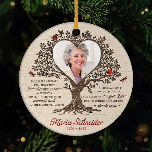 5816OGE1 ein ast ist gefallen von unserem familienstammbaum personalisierter weihnachtsschmuck keramik zur erinnerung mit foto 5816O6VNA