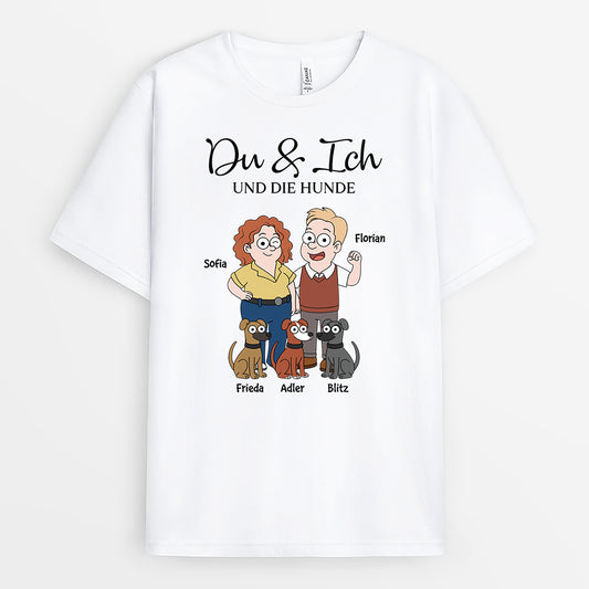 5854AGE1 du ich und der hund partner t shirt personalisiert 5854AKQ7C