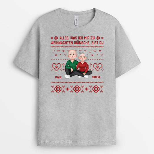 5860AGE2 alles was ich mir zu weihnachten wunsche bist du partner t shirt personalisiert 5860AKZNG