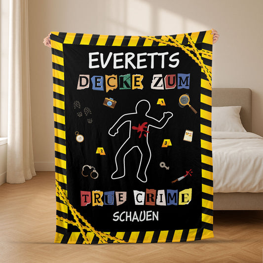 5873BGE2 decke zum true crime schauen detektiv kuscheldecke personalisiert_ 5873BTVNA