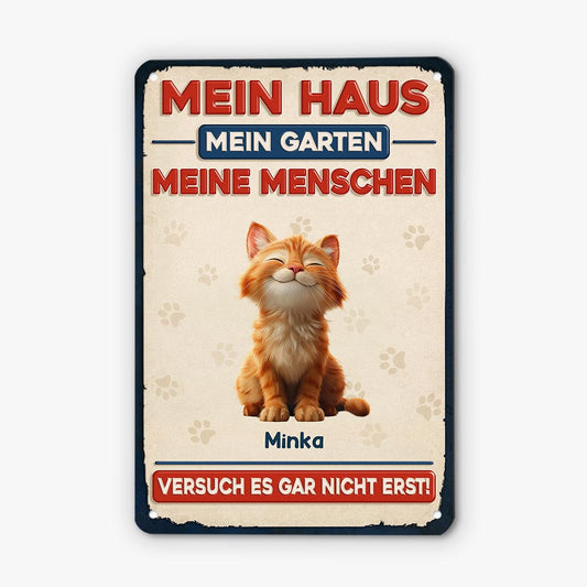 5881EGE1 mein haus mein garten meine menschen turschild katze personalisiert_ 5881E3PWD