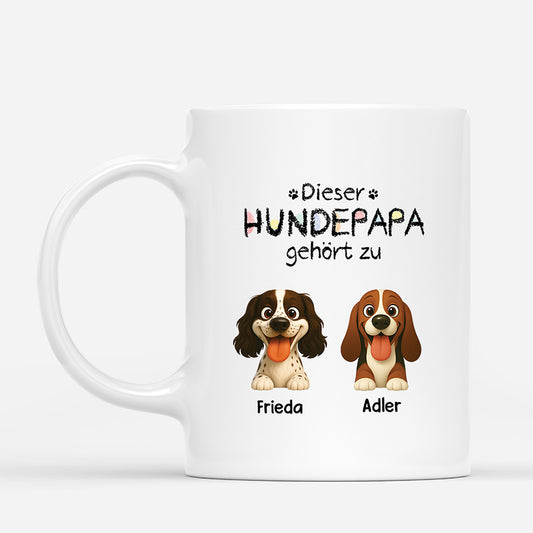 5883MGE1 dieser hundepapa gehort zu personalisierte tasse hund_ buntstifte 5883MKV0C