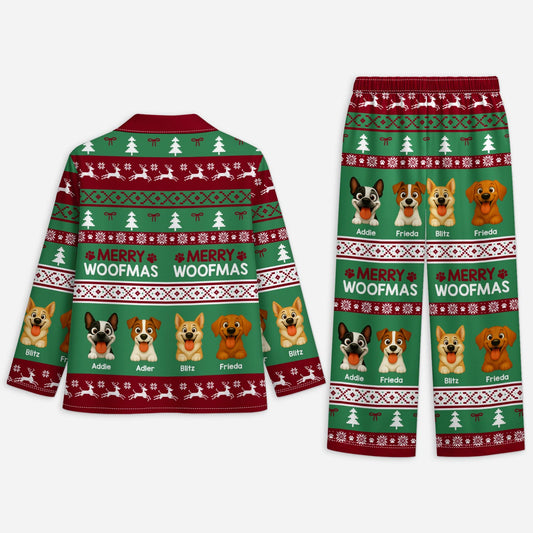5906VGE2 merry woofmas personalisierte pyjama_ hunde weihnachten 5906VKVAC