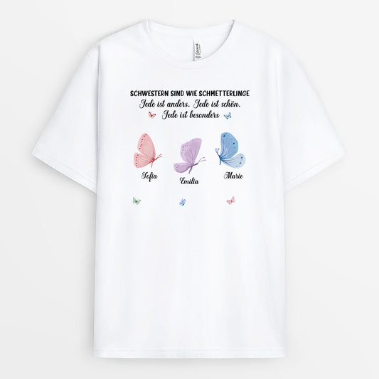 5927AGE1 schwestern sind wie schmetterlinge personalisierte t shirts schwestern 5927A8VCE