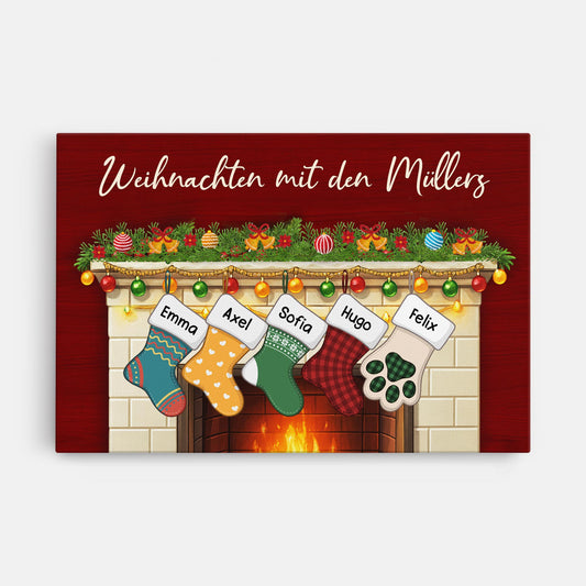 5928CGE1 weihnachten mit der familie personalisierte leinwand familie_ 5928CTVAI