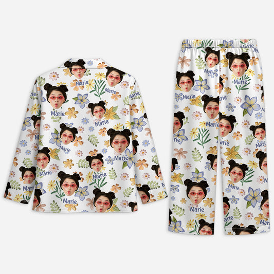 5951VGE2 madchen und blumen personalisierte pyjama damen_ 5951VKQNA