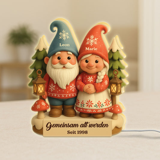 5953LGE1 3d druck effekt gemeinsam alt werden seit personalisierte lightbox weihnachten paare 5953L