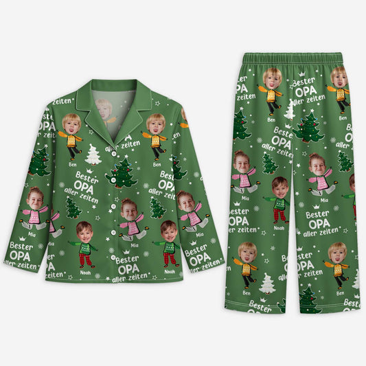 5955VGE1 bester opa aller zeiten personalisierte pyjamas weihnachten oma opa mit gesicht 5955V8YZB