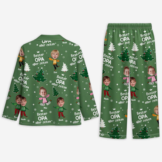 5955VGE2 bester opa aller zeiten personalisierte pyjamas weihnachten oma opa mit gesicht 5955V8YZB