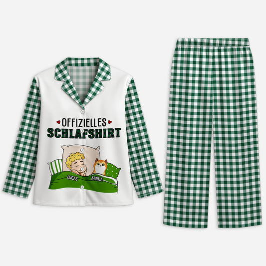 5978VGE1 1 offizielles schlafshirt personalisierte pyjama_s katze 5978VKYCD