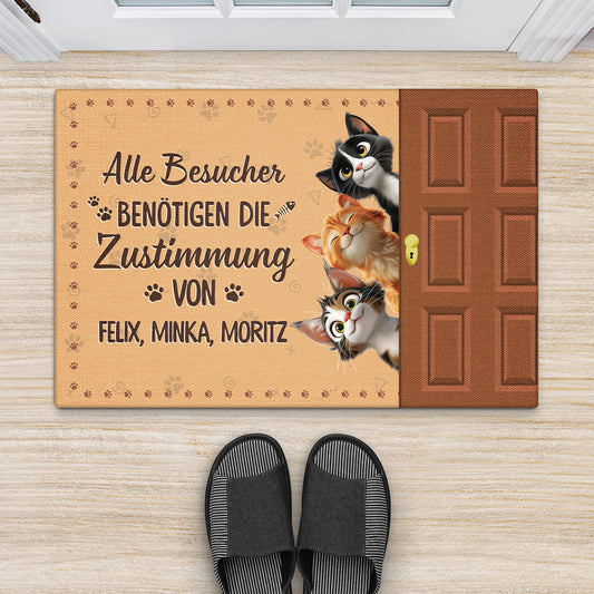 5983DGE2 besucher nur mit genehmigung der katze fussmatte katzen personalisiert 5983DTTCD_6bf68309 a04a 42fd 89d5 cfe7055bbbdb