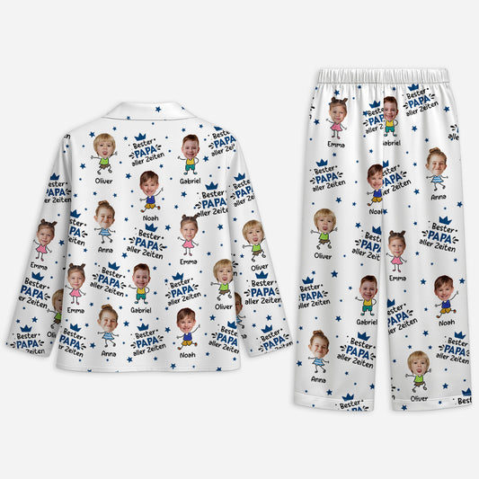 5995VGE2 bester papa beste mama ever personalisierte pyjamas papa mama mit gesicht 5995V6MMB