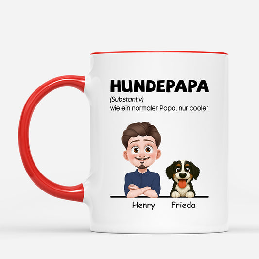 6007MGE2 substantiv hundemama cartoon personalisierte tasse hund_ 6007MKV5C