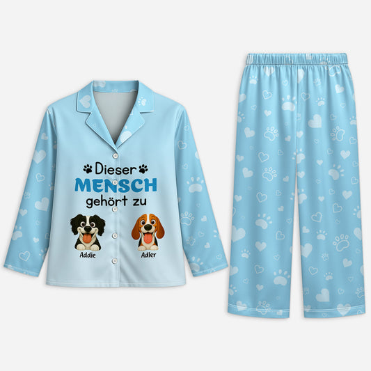 6015VGE1 dieser mensch gehort zu personalisierte pyjama_s hund 6015V3XCC