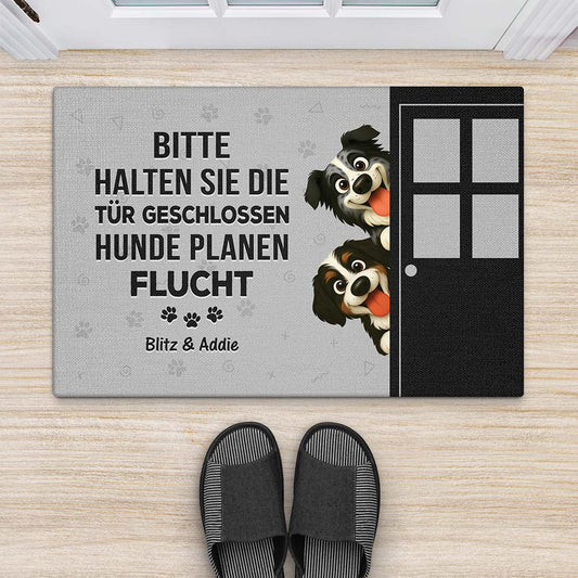 6016DGE2 klingeln nicht notig ich weiss langst dass du da bist fussmatte personalisiert hund_ 6016DKZ5C