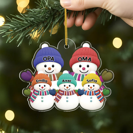 6056OGE2 familie schneemann personalisierter christbaumschmuck familie_ acryl 6056O3QAI