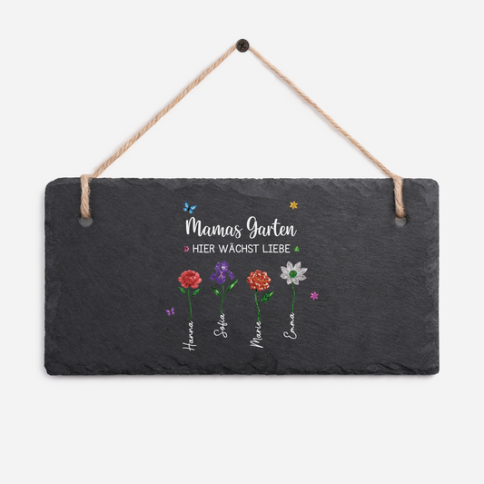 6082AGE1 omas garten hier wachst liebe personalisiertes geschenk uv druck schiefer gartenschild omamama 6082ae6h5a