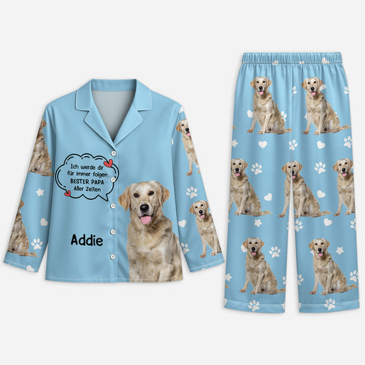 6128VGE1 ich werde dir fur immer folgen personalisierte pyjamas_ hunde mit foto 6128VTTTC