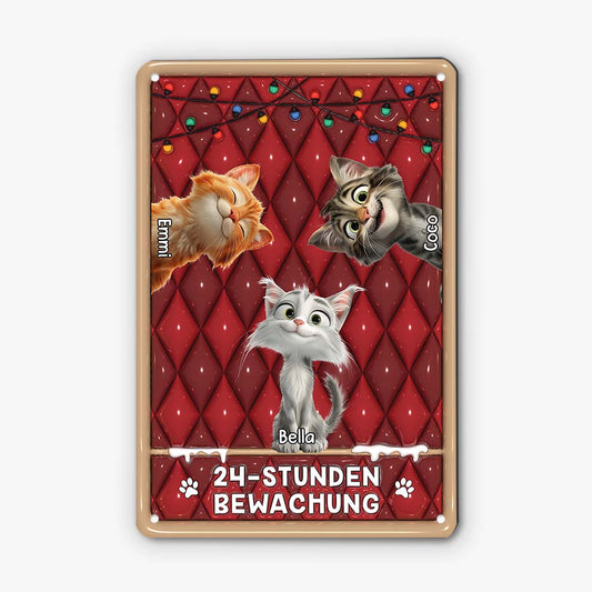 6153EGE1 3d druck effekt 24 stunden sicherheit weihnachten turschild katze personalisiert 6153ETVAD