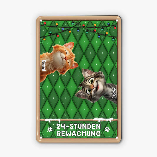 6153EGE2 3d druck effekt 24 stunden sicherheit weihnachten turschild katze personalisiert 6153ETVAD