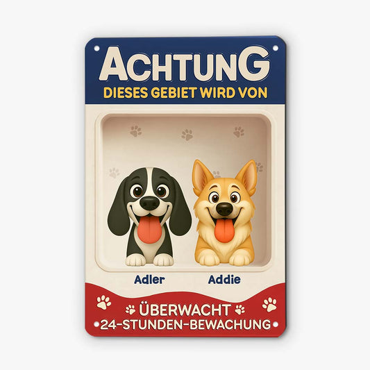 6158EGE1 hunde uberwachen dieses gebiet lustiges turschild hund personalisiert_ 6158E8ZZC