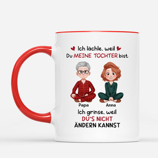 6165MGE2 ich lachle weil du mein kind bist mama papa tasse personalisieren_ 6165M3VZA