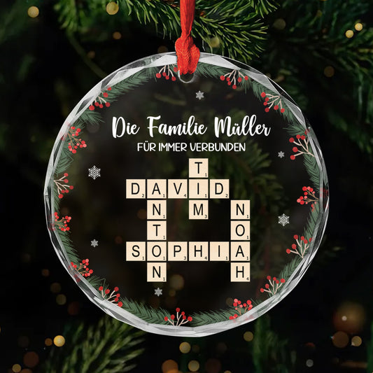 6173OGE1 die familie fur immer verbunden weihnachtsschmuck kreuzwortratsel personalisiert_ 6173OKVCI