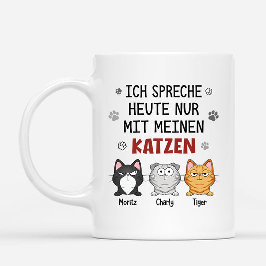 6179MGE1 heute rede ich nur mit meinen katzen katzen tasse personalisiert_ 6179M3QMD