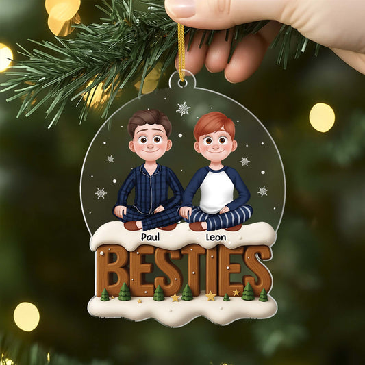 6185OGE2 3d druck effekt besties acryl weihnachtsschmuck personalisiert_ bester freundinnen 6185O8TTF