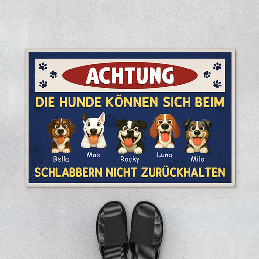 6204DGE1 hund kann sich beim schlabbern nicht zuruckhalten fussmatte personalisiert hund_ 6204D3VMC