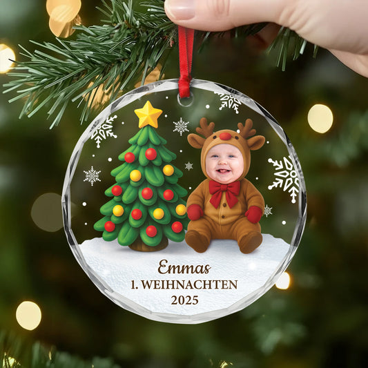 6208OGE2 erstes weihnachten glas weihnachtsschmuck_ personalisiert zur geburt mit foto 6208OTHTK