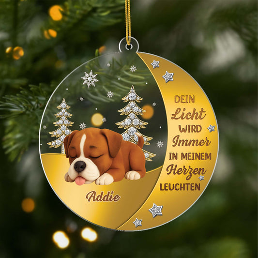 6215OGE1 dein licht wird fur immer in meinem herzen leuchten personalisierte acryl ornamente hund zur erinnerung 6215o6stc