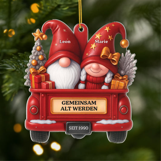 6230OGE1 3d druck effekt gemeinsam alt werden acryl weihnachtsschmuck personalisiert paar weihnachtself 6230O8VNG