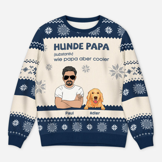 6261WGE1 hundepapa hundemama desfinition weihnachtspullover hund personalisiert 6261WKV5C