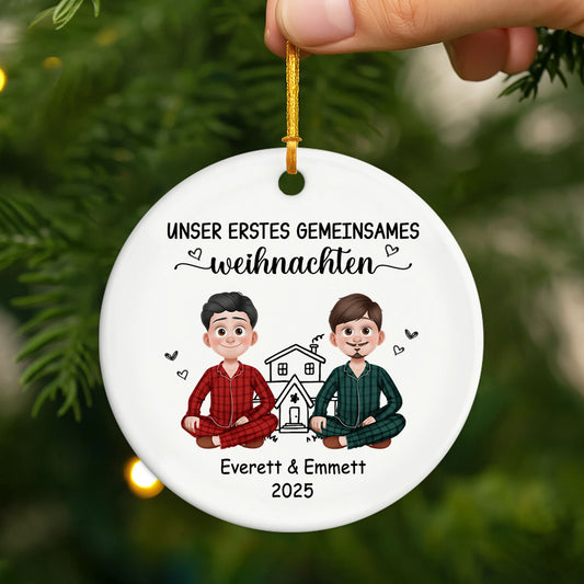 6278OGE2 unser erstes gemeinsames weihnachten keramik weihnachtsschmuck personalisiert_ paar 6278O3VCG
