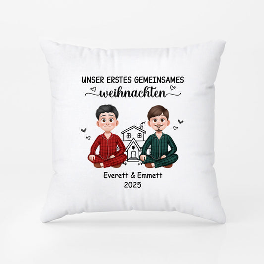 6278PGE2 unser erstes gemeinsames weihnachten partner kissen personalisiert 6278P3VCG