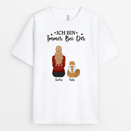 6290AGE1 ich bin immer bei dir hunde katzen t shirt personalisiert zur erinnerung 6290a3fma