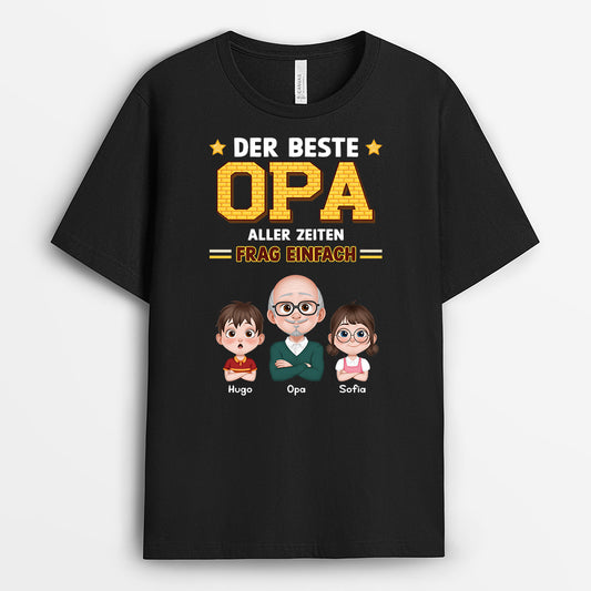 6324AGE1 der beste opa aller zeiten opa oma t shirt personalisiert 3d cartoon 6324A6VMB
