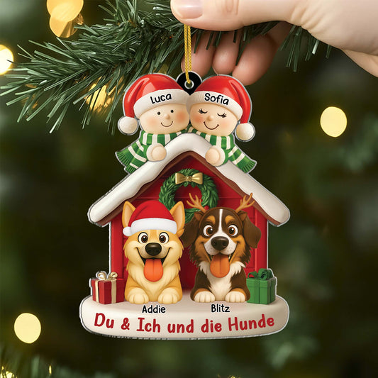 6346OGE2 du ich und die katzen personalisierte acryl ornamente schwules paar 6346OTV5C