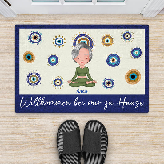 6383DGE1 willkommem yoga fussmatte personalisiert 6383DKLZA_2