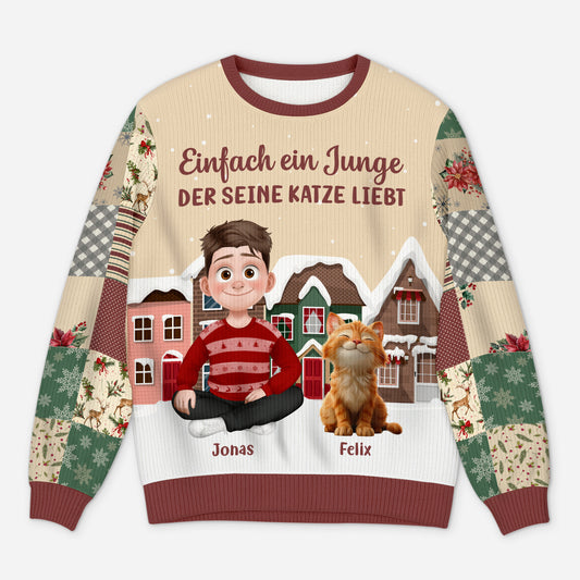 6405WGE1 einfach ein madchen das ihre katze liebt weihnachtspullover katze personalisiert 6405WTVZD_0e728254 2ae8 4ac6 8726 66b69db1d566