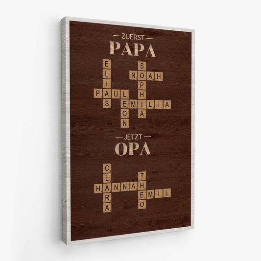 6416CGE1 zuerst papa jetzt opa leinwand kreuzwortratsel personalisiert 6416C6VNB_2