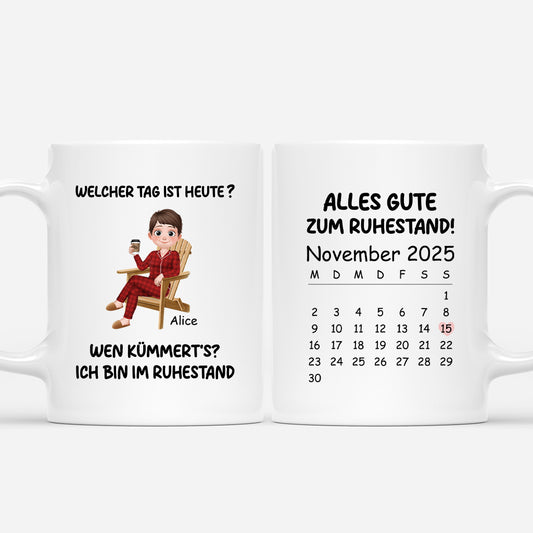 6428MGE1 welcher tag ist heute egal ich bin im ruhestand personalisierte tasse rente kalender 6428M3TNA